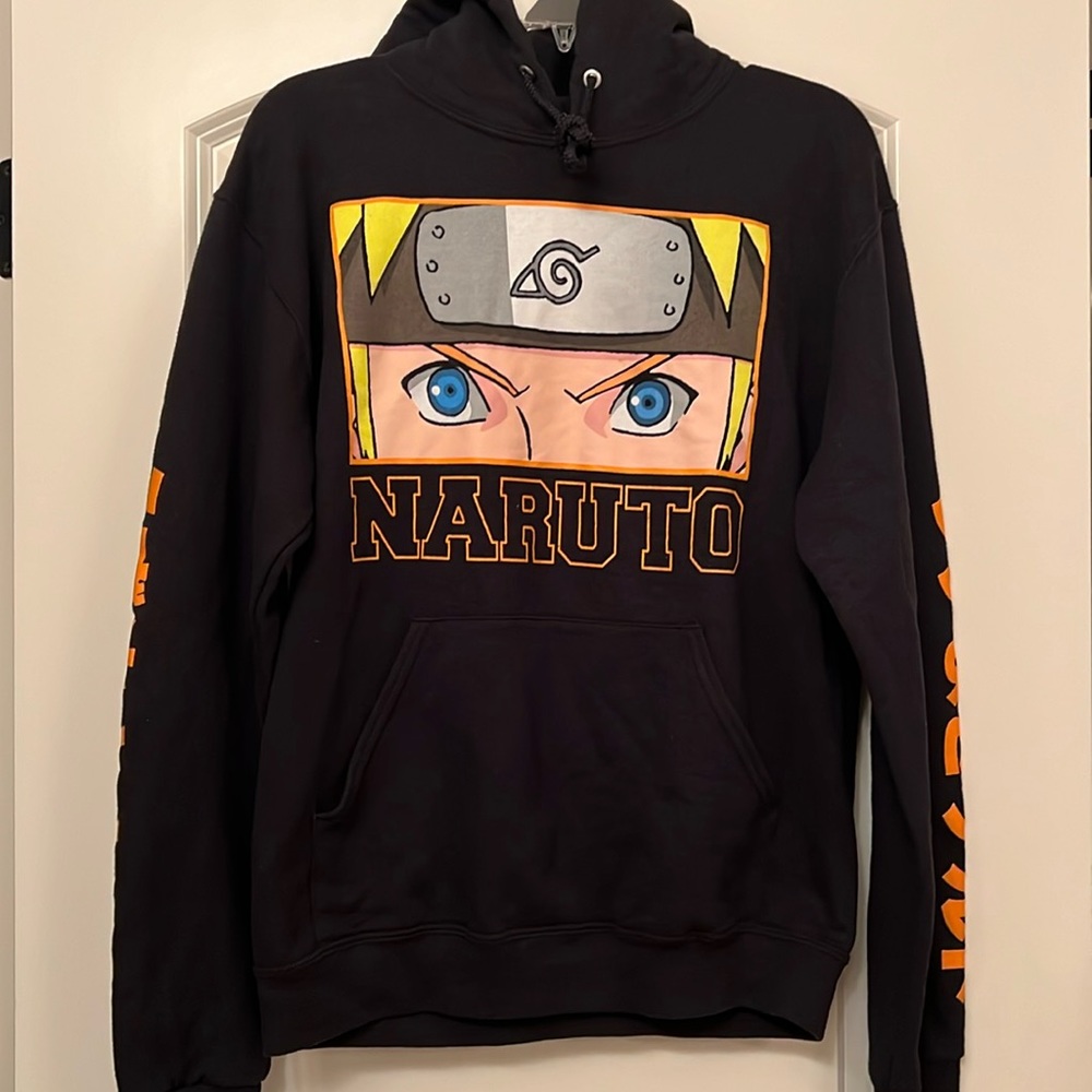 Naruto adult small hoodie in black